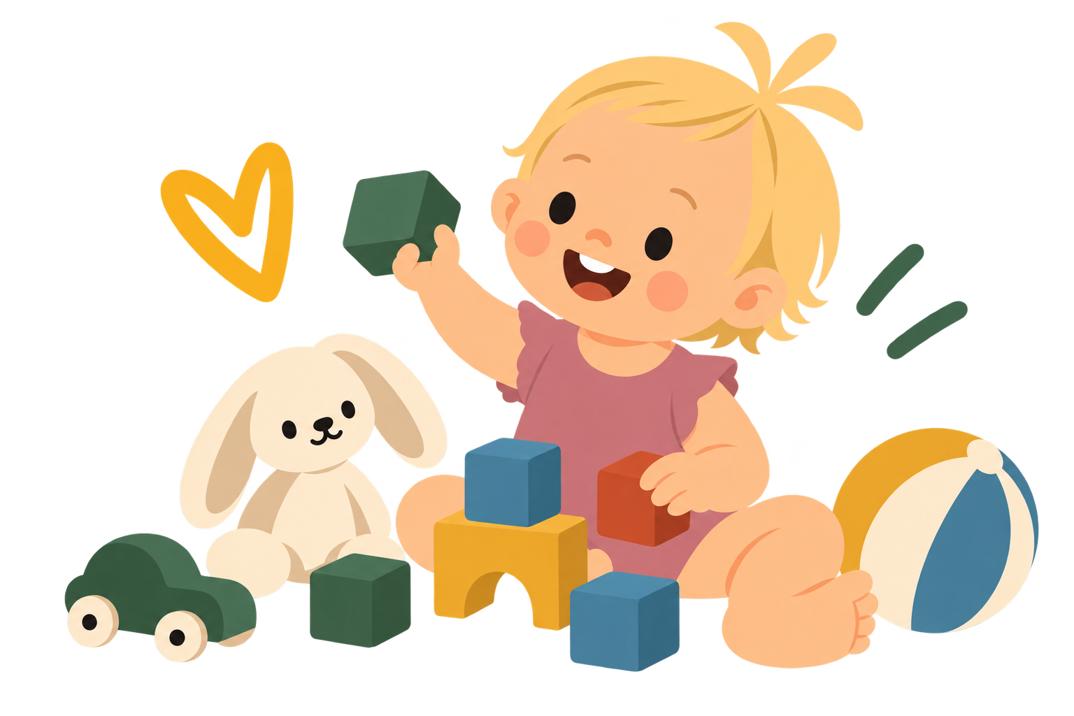 Bette by ronja foto. Ronja sidder blandt legetøj